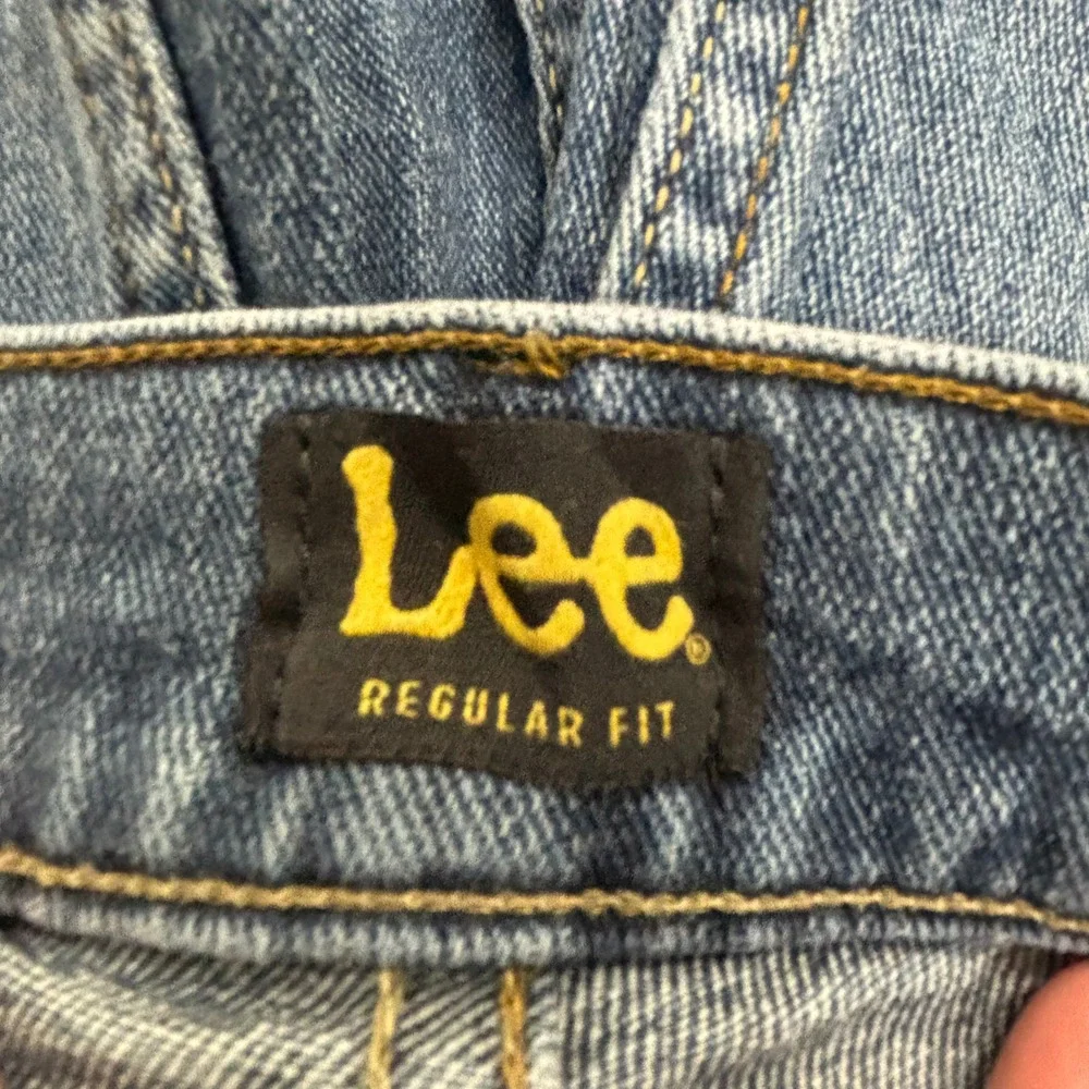 Lee Regular Fit Mens Straight Leg Medium Wash Denim Blue Jeans 34x29
